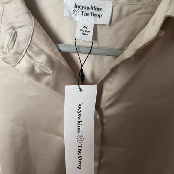 lucyswhims' 'the drop' satin button down (long sleeve) - Picture 2 of 4